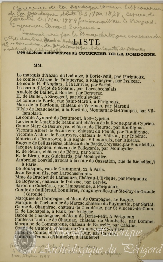  Courrier de la Dordogne (journal de tendance monarchiste)  p2