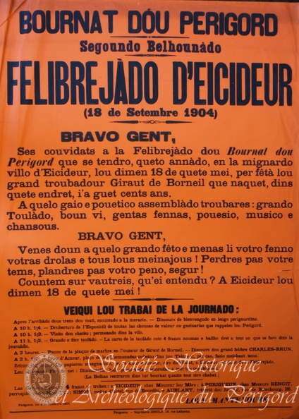 (Félibrée d’Excideuil). Bournat dou Perigord. Félibrejàdo d’Eicideur. (2 ex) gen-d1-176.jpg
